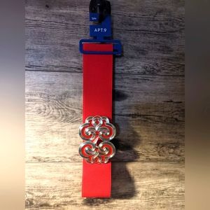Women's Apt 9 Red Elastic Belt, Size S/M - NWT